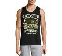 West Coast Chopper Live to Ride - Canotta da uomo in cotone, colore: nero