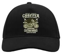 West Coast Chopper Live to Ride - Cappellino da baseball unisex, in cotone spazzolato, con fibbia, colore: nero, Nero , Taglia unica