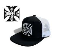 West Coast Choppers Berretto da Baseball Flatbill Modello Black/Bianco OG Cross