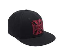 WEST COAST CHOPPERS - Berretto WCC Red Cross Flatbill Snapback, nero Nero Taglia unica