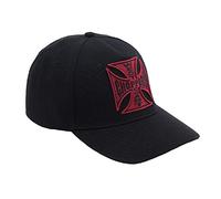 WEST COAST CHOPPERS - Berretto WCC Red Cross Roundbill Snapback, nero Nero Taglia unica