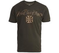 West Coast Choppers Eagle Crest maglietta, verde-marrone, taglia XL per maschi