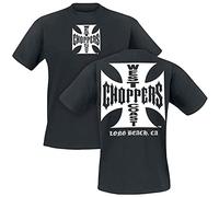 West Coast Choppers Iron Cross T-Shirt Black Fashion Mens Tees Black 3XL