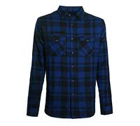 West Coast Choppers La Bomba Herringbone Camicia in flanella Nero/Blu M