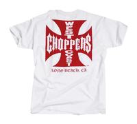 §T-Shirt West Coast Choppers OG Classic Bianco-Rosso§