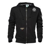 West Coast Choppers WCC OG Classic Panel Zip Hoodie Uomo Felpa Jogging Nero XXL