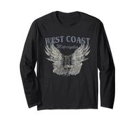 West Coast Motorcycles My Wheels My Rules Winged Bike Maglia a Manica