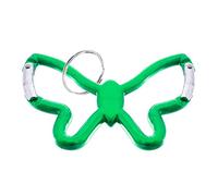 West Coast Paracord Portachiavi a molla in metallo a farfalla e moschettone con anello diviso, confezione da 1, 2, 5 e 10 - colori tra cui nero, blu, oro, verde e viola, confezione da 10 pezzi verde