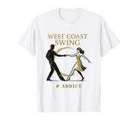 West Coast Swing #Addict Silhouette Coppia Danza Maglietta