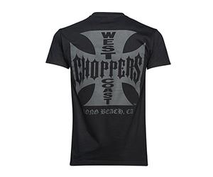 West Coast WCC Choppers T-Shirt Iron Cross Solid Black-XL