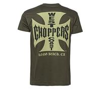 West Coast WCC Choppers T-Shirt Iron Cross Solid Khaki-XL