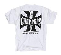 West Coast WCC Choppers T-Shirt Iron Cross Weiss-S