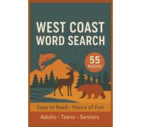 West Coast Word Search: Explore the Coast, one puzzle at a time. Enjoy 55 fun and relaxing word searches inspired by nature and wildlife.