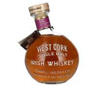 West Cork Port Cask Finish - Single Malt Whisky Irlandese Maturato in Botti di Porto, 46%, Bottiglia in Vetro da 70cl