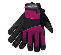 West County Gardener West Chester Protective Gear 012F/L - Guanti da donna, taglia L, colore: Berry, guanti da lavoro con retro in spandex a quattro vie, polsino regolabile