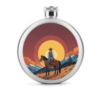 West Cowboy - Fiaschetta per liquori, in acciaio inox, a prova di perdite, portatile, per esterni, campeggio, viaggi, idea regalo
