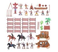 West Cowboys And Indians Figures Kids Play Toys Accessori per Scene di per