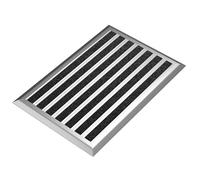 WEST&EAST zerbino ingresso esterno 40x60 cm, zerbino da esterno con bordo in alluminio argentato e rivestimento in polipropilene, tappeto antipioggia, tappetino porta ingresso, tappeto pulisci scarpe