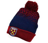 West Ham United FC - Berretto Lavorato a Maglia, con Pompon, Blu/Rosso., S