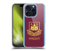 WEST HAM UNITED FC RETRO STEMMA CUSTODIA COVER MORBIDA IN GEL PER APPLE iPHONE