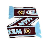West Ham United FC - Sciarpa, Bordeaux / azzurro, Taglia Unica