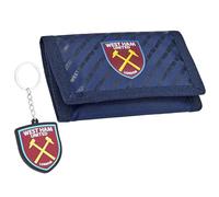 West Ham United Set di accessori per fan dello sport FC con scomparti per carte di credito e portamonete, regalo per ragazzi West Ham, Marina Militare, Taglia unica, Moderno