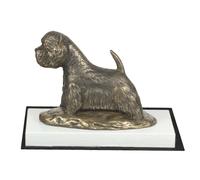 West Highland Bianco Terrier - Figura Con Uno Cane Su Bianco Base Legno