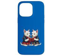 West Highland Terrier brucia la notte leggendo poesie Custodia per iPhone 14 Pro Max
