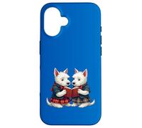 West Highland Terrier brucia la notte leggendo poesie Custodia per iPhone 16