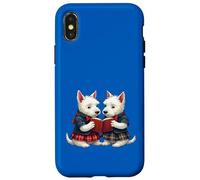 West Highland Terrier brucia la notte leggendo poesie Custodia per iPhone X/XS