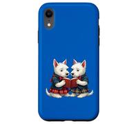 West Highland Terrier brucia la notte leggendo poesie Custodia per iPhone XR