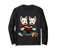 West Highland Terrier Burns - Libro di poesie e whisky Maglia a Manica