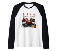 West Highland Terrier Burns - Libro di poesie e whisky Maglia con Maniche Raglan