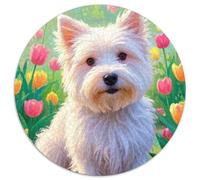 West Highland White Terrier 1000 Piece Jigsaw Puzzle For Adults Educational Games Stress Relief Puzzle Exercise The Memory of The Brain for Family Decorations 1000pcs (67.5x67.5cm)