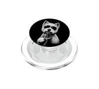 West Highland White Terrier Bere Caffè Ghiacciato Divertente PopSockets PopGrip per MagSafe