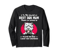 West Highland White Terrier Best Dog Mom Funny Mothers Day Maglia a Manica