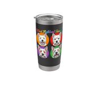 West Highland-White Terrier cane cane padre madre ritratto Bicchiere termico in acciaio inox doppia parete
