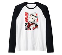 West Highland White Terrier - Cane Giapponese Harajuku Maglia con Maniche Raglan