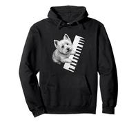 West Highland White Terrier che suona il pianoforte pianista amante dei cani Felpa con Cappuccio