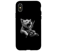 West Highland White Terrier che suona il violino violinista cane Custodia per iPhone X/XS