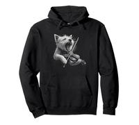 West Highland White Terrier che suona il violino violinista cane Felpa con Cappuccio