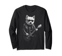 West Highland White Terrier Che Suona la Chitarra Rock Music Dog Maglia a Manica