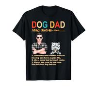 West Highland White Terrier Dog Dad Definition Fathers Day Maglietta