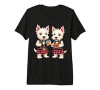 West Highland White Terrier festeggiano Burns Night Fun Maglietta Premium