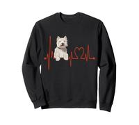 West Highland White Terrier Heartbeat I Miei Cani Sono Il Mio Cardio Felpa