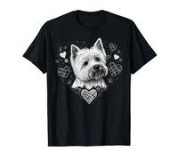 West Highland White Terrier Love Heart su Westie Lover Maglietta