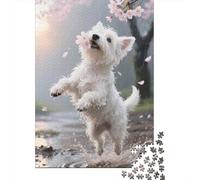 West Highland White Terrier Puzzle 1000 Pezzi Adulti, Allenamento Mentale, Attività Collettiva, Oggetto Decorativo, Idea Regalo Originale 1000pcs (75x50cm)