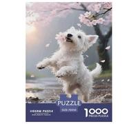 West Highland White Terrier Puzzle Sfidare 1000 Puzzle Adulti, ArtePuzzle Decorazione Della Casa Regalo 70x50cm/1000pcs