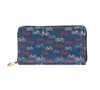 West Indian - Portafoglio da donna, in pelle, alla moda e resistente, con 12 scomparti per carte di credito e scomparti multipli, Biciclette Bicicletta Ciclismo, Taglia unica