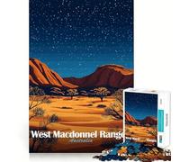 West MacDonnell Ranges,Australia Puzzle da 1000 pezzi Focus Gioco di costruzione Zero Gap Perfetto incastro Attività gratificante per i giorni di pioggia (38x26cm)